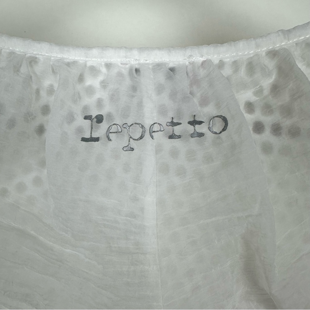 Repetto Sheer Mesh Peplum Zip Jacket White Balletcore Lightweight - Picture 10 of 13